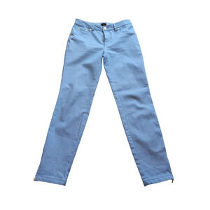 Inman women's baby blue ankle jeans with side ankle zipper - size 4 short